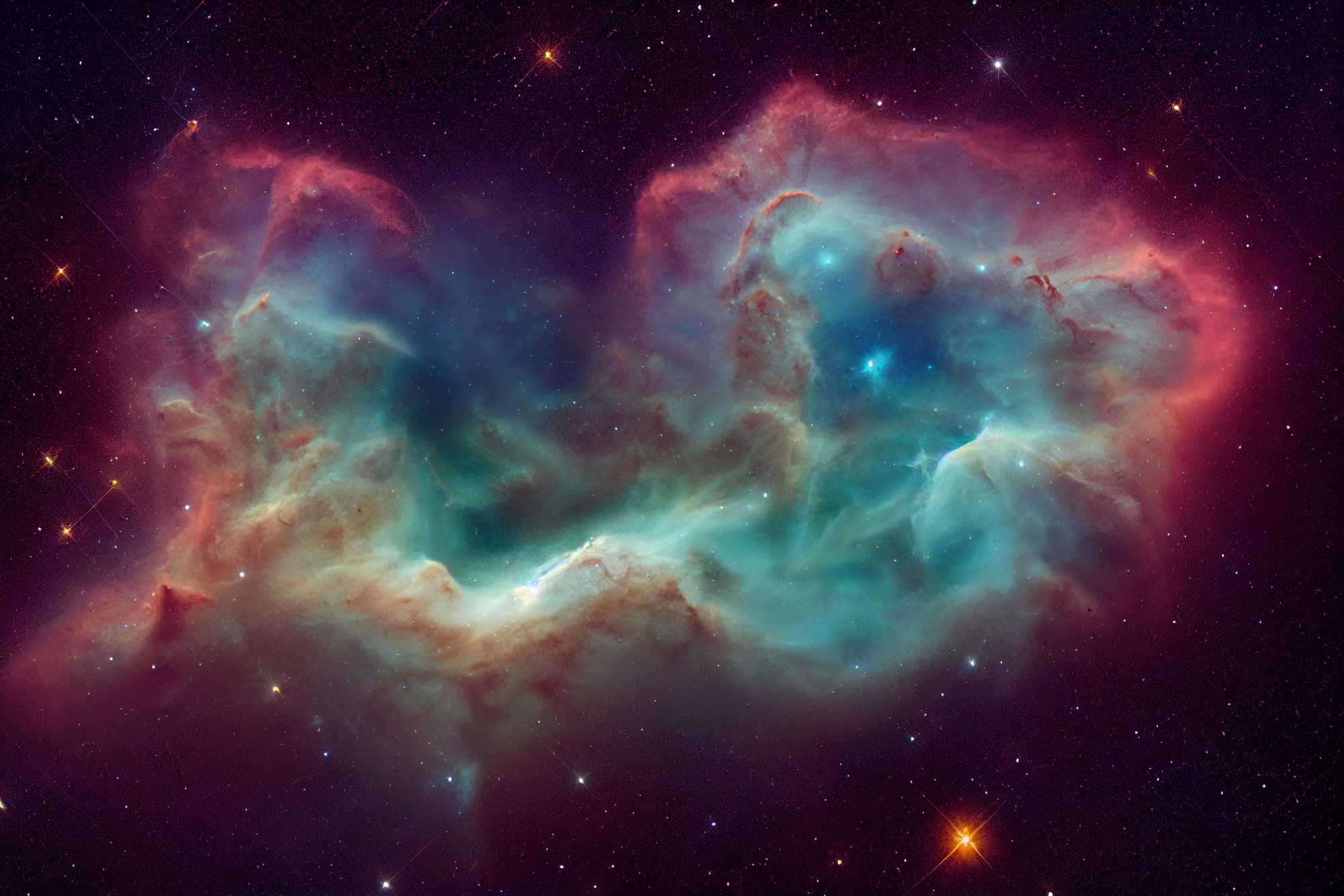 Space background. Colorful nebula with stars.Space nebulae supernova exploding stars and far off gal