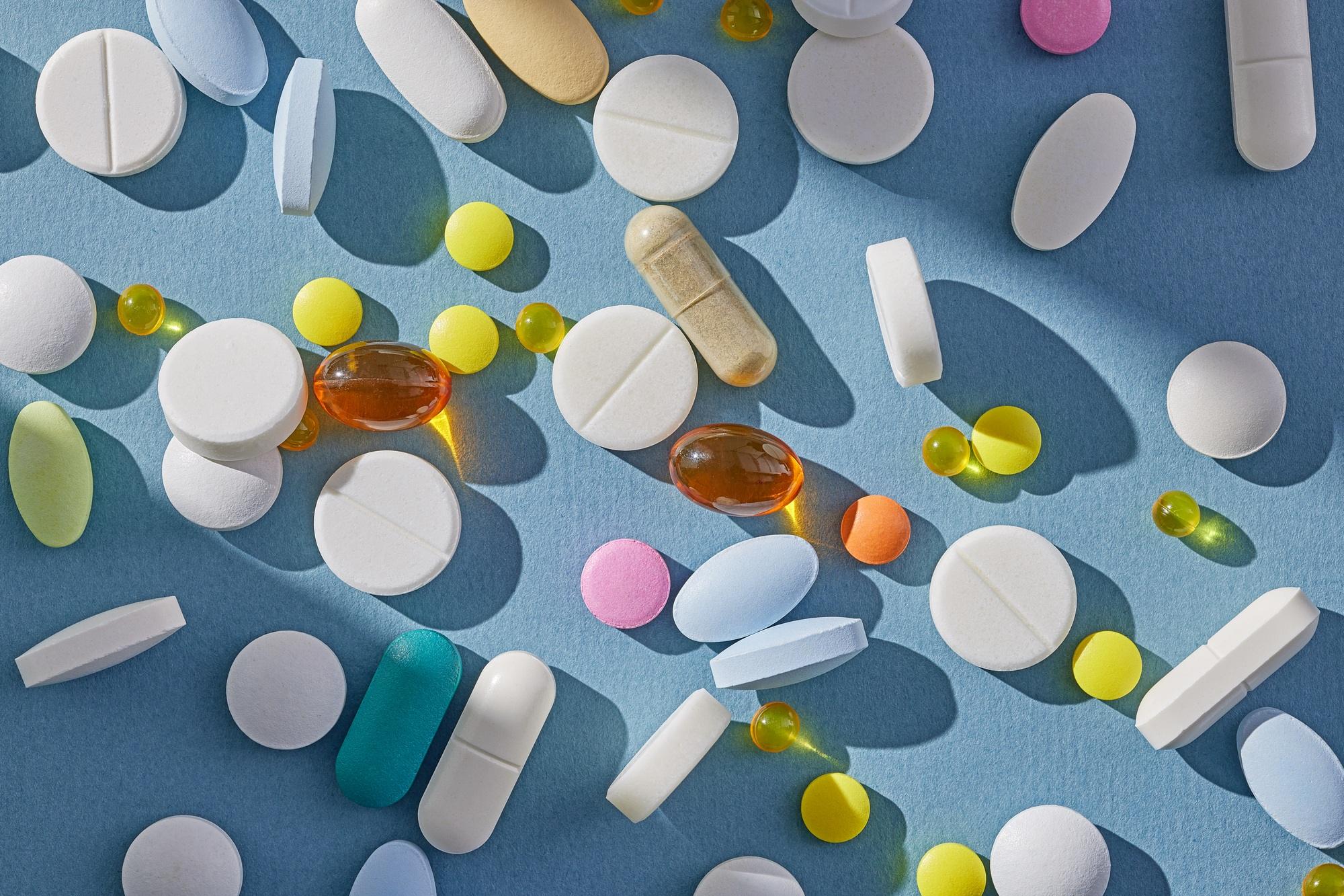 various colorful pills