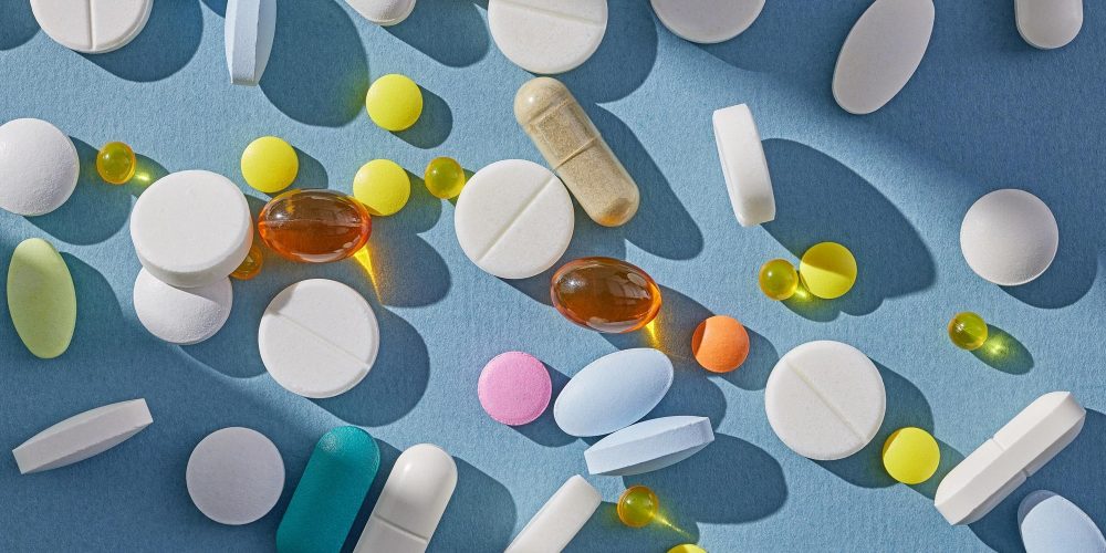 various colorful pills
